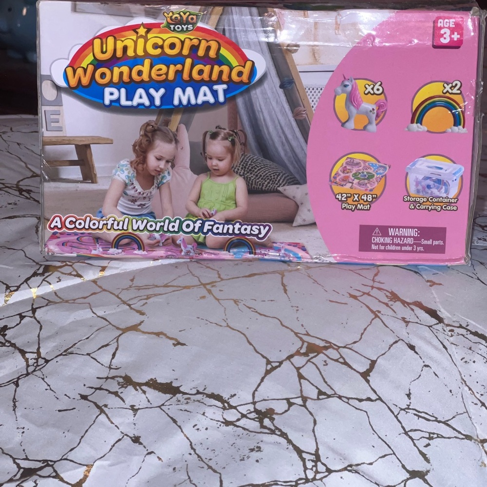 Unicorn Wonderland Play Mat by - Pink and Yellow